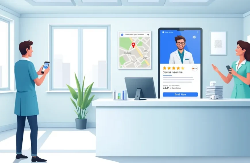 Clínica dental con perfil de Google Business Profile optimizado, atrayendo pacientes locales.