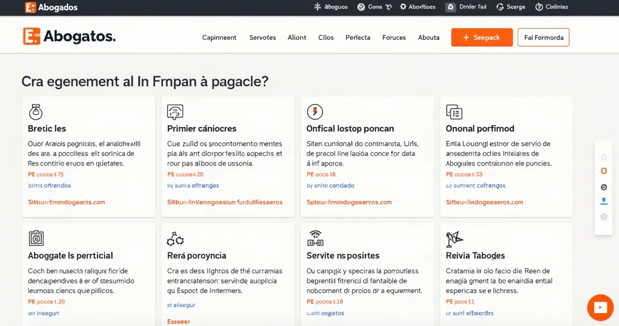 Páginas de Servicio Abogados