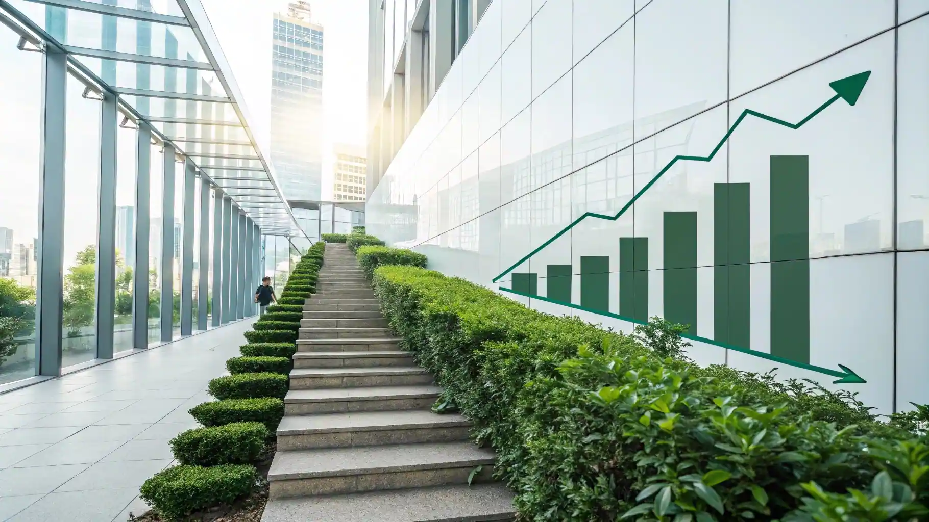 Gráfica de crecimiento mostrando impacto del SEO en pequeñas empresas