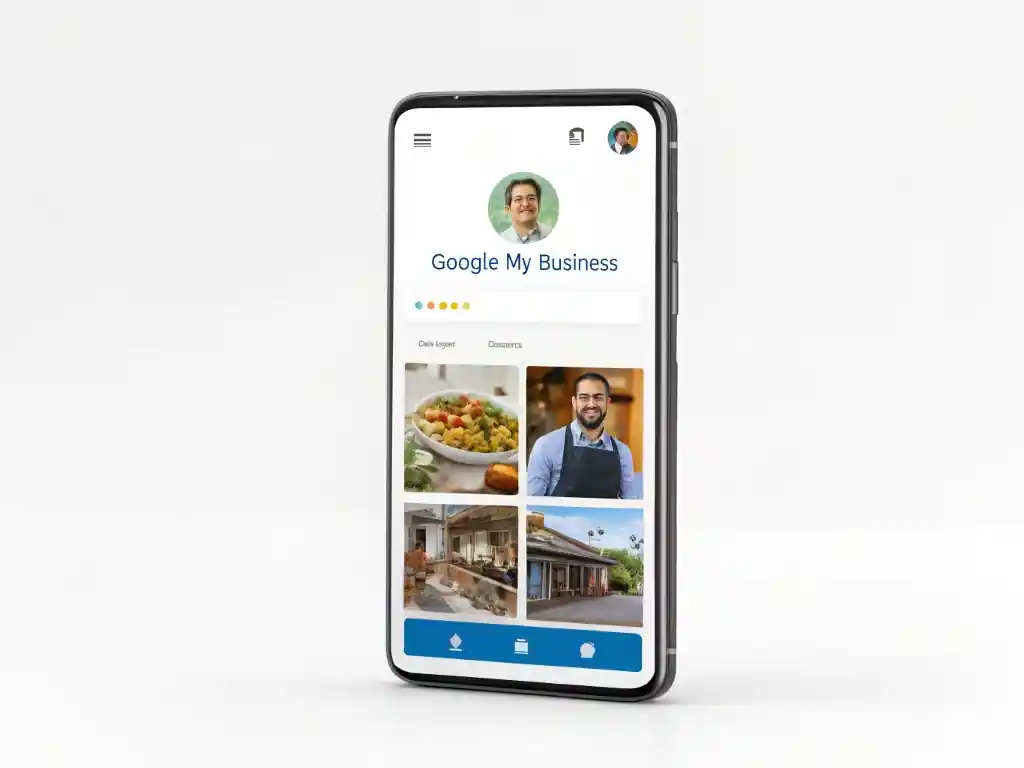 Mockup de Google My Business Profile optimizado para SEO local