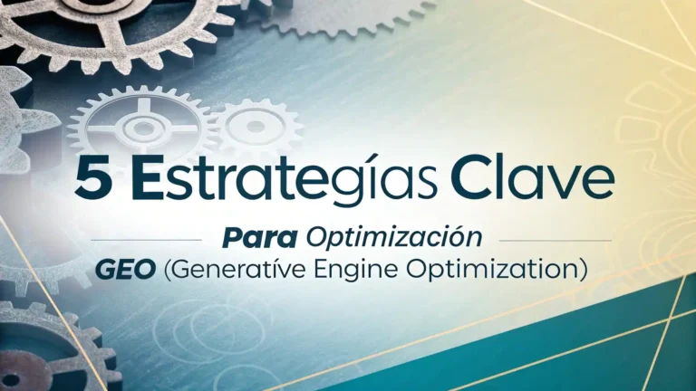 Optimización para GEO ("Generative Engine Optimization"): 5 Estrategias Clave